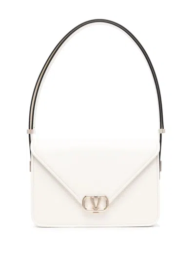 Valentino Garavani Elegant Ivory Handbag With Gold Closing For Women In White