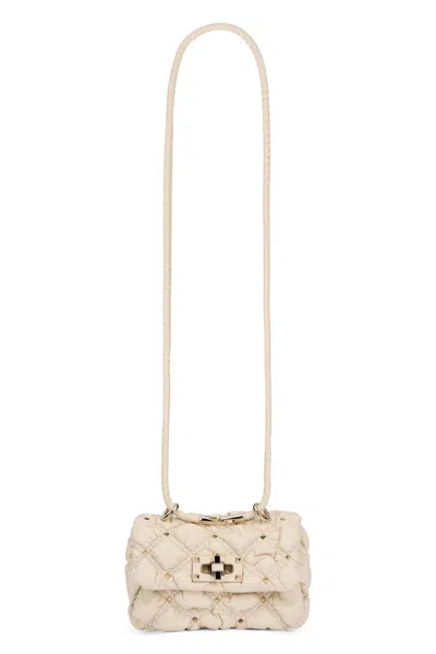 Valentino Garavani Elegant Leather Shoulder Bag In White