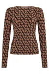 Valentino Elegant Long-sleeve Brown Versatile Shirt In Brown