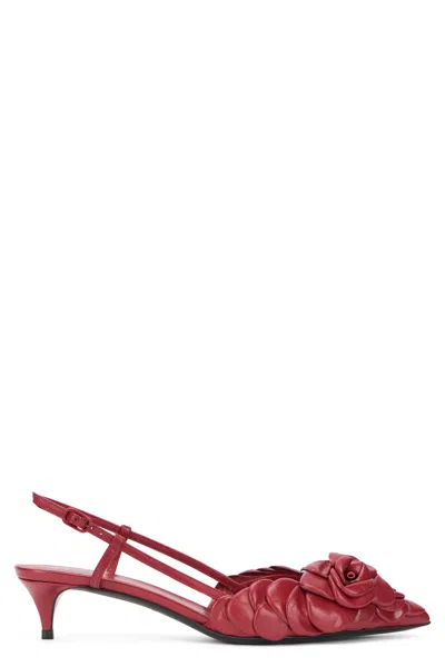 Valentino Garavani Elegant Pointed Slingback With Heel In Red