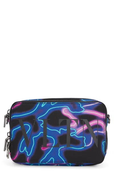 Valentino Garavani Elegant Pouch With Abstract And Modern Design In Black