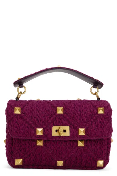 Valentino Garavani Elegant Purple Bag With Golden Details