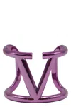 Valentino Elegant Purple Bracelet With Distinctive Letter V In Purple