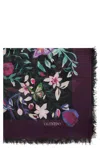 Valentino Elegant Scarf With Refined Floral Pattern In Brown