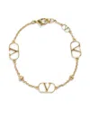 Valentino Garavani Mini Gold-tone Chain With Knurled Sphere And Signature Detail In Gold