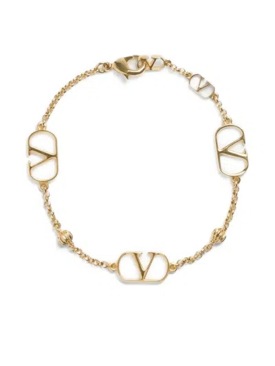 Valentino Garavani Valentino Elegant Vlogo Mini Bracelet For Women In Gold