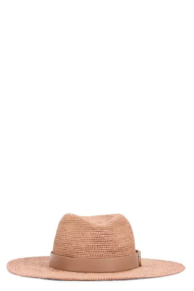 Valentino Garavani Elegant Wide-brimmed Summer Hat In Sand