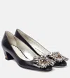 Valentino Verzierte Pumps Embellished 45 Aus Leder In Schwarz