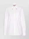 Valentino Embellished Button-down Collar Top