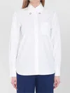 Valentino Embellished Collar Cotton Poplin Shirt In White