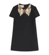 Valentino Embellished Collar Mini Dress In Black