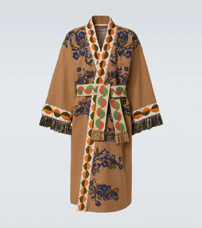 Valentino Embellished Cotton Cardigan In Multicoloured