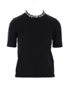 Valentino Gem-embellished Sweater In Black