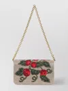 Valentino Embellished Floral Chain Clutch Bag