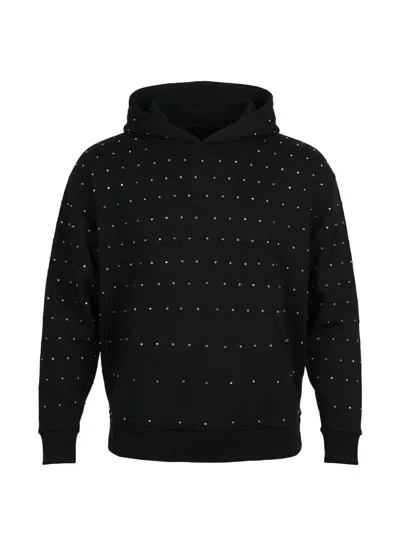 Valentino Embellished Hoodie In Black
