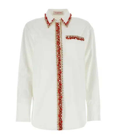 VALENTINO VALENTINO EMBELLISHED LONG-SLEEVED SHIRT