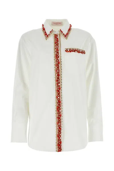 Valentino Embellished Long In White