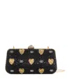Valentino Heart Motif Embellished Clutch Bag In Multi