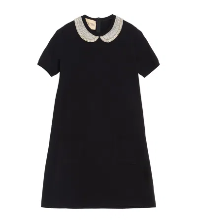 Valentino Embellished Mini Dress In Black