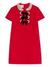 Valentino Embroidered Crepe Couture Short Dress Woman Paris 36 In Red