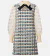 Valentino Tweed Dress With Bow-embellished Sleeves