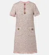 Valentino Womens Multicolor. Embellished Short-sleeves Woven Mini Dress