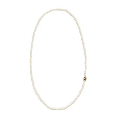 Valentino Garavani Embellished Necklace In White