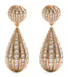 Valentino Embellished Poetiques Des Gouttes Earrings In Gold