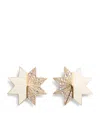 Valentino Garavani Pas Plus Earrings In Metal Enamel And Swarovski® Crystals Woman Gold/crystal Uni In Gold