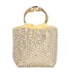 Valentino Embellished Top Handle Bag In Nude