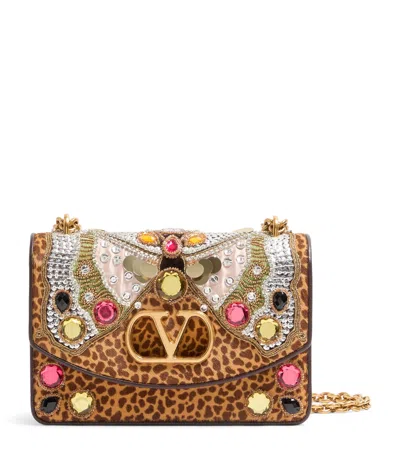 Valentino Garavani Embellished Vain Shoulder Bag