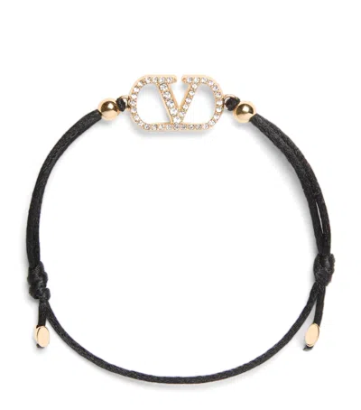 VALENTINO GARAVANI EMBELLISHED VLOGO SIGNATURE BRACELET