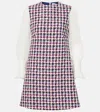 Valentino Embellished Wool-blend Tweed Minidress In Multicoloured