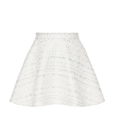Valentino Emblem Skirt In White