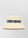Valentino Embroidered Band Straw Bucket Hat