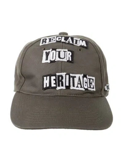 Pre-owned Valentino Garavani Embroidered Baseball Cap In Green