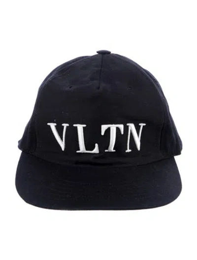 Pre-owned Valentino Garavani Embroidered Baseball Hat In Black