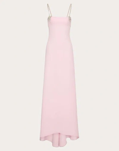Valentino Embroidered Cady Couture Gown Woman Pink 38