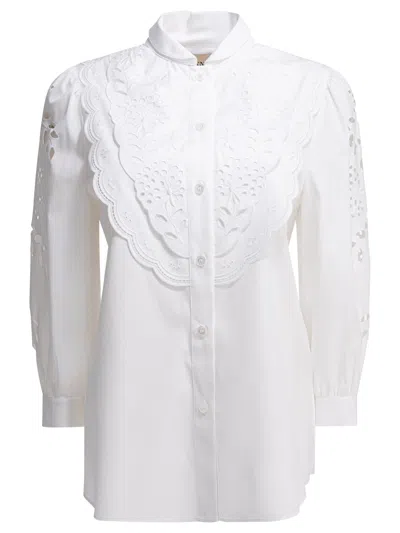 Valentino Embroidered Casual Shirt In White
