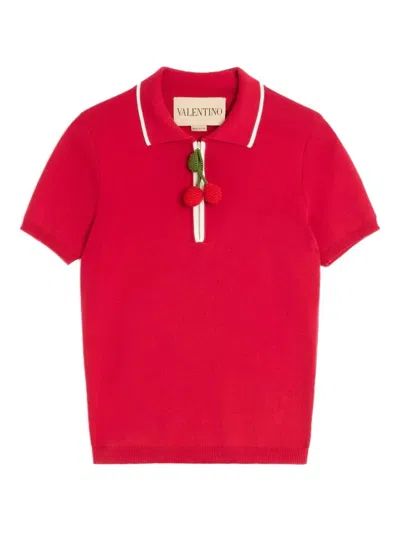 VALENTINO EMBROIDERED CHERRY SWEATER