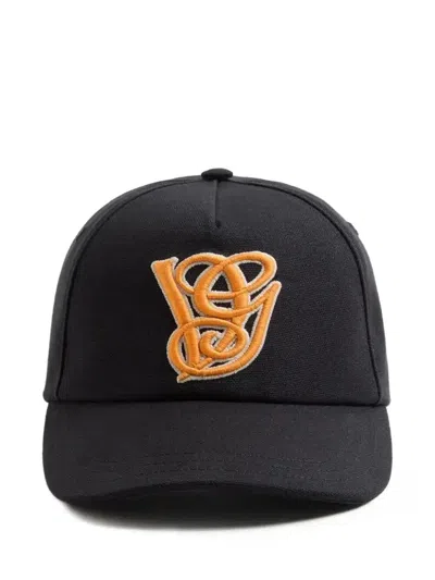 Valentino Garavani Embroidered Cotton Baseball Cap In Blue