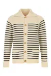 Valentino Striped Shawl Collar Cardigan Pockets