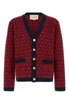 Valentino Cardigan With Toute La V Pattern In Red