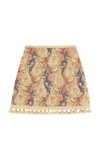 Valentino Embroidered Cotton Mini Skirt In Multi