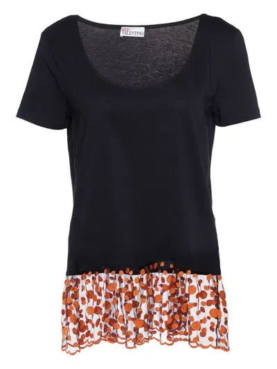 Pre-owned Valentino Embroidered Cotton Top