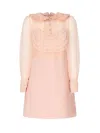 Valentino Embroidered Crepe Couture Mini Dress