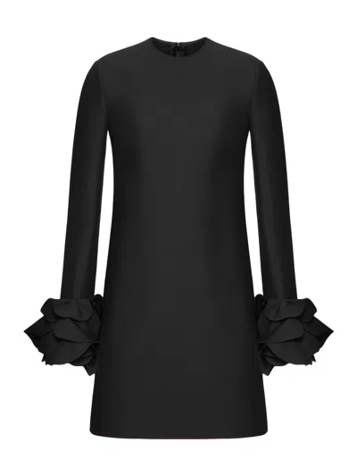 Valentino Crepe Couture Dress In Black