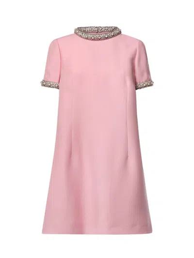 Valentino Pink Jeweled Mini Dress