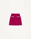 Valentino Embroidered Crepe Couture Skirt Woman Magenta 44
