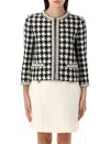 Valentino Embroidered Jacket In Ivory Black